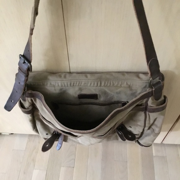 Polo Ralph Lauren Rare Vintage Canvas Leather Messenger Shoulder Bag - Picture 2 of 7